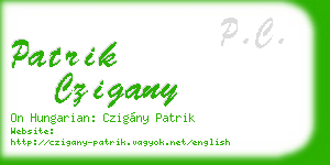 patrik czigany business card