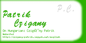 patrik czigany business card